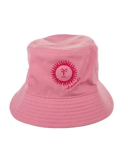 Pre-owned Hermes Gene Sunshine Bucket Hat In Pink