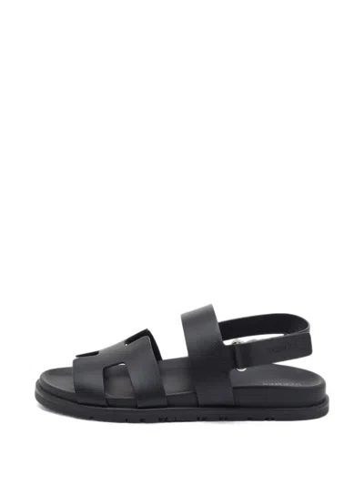 Pre-owned Hermes Genius Sandals In Black