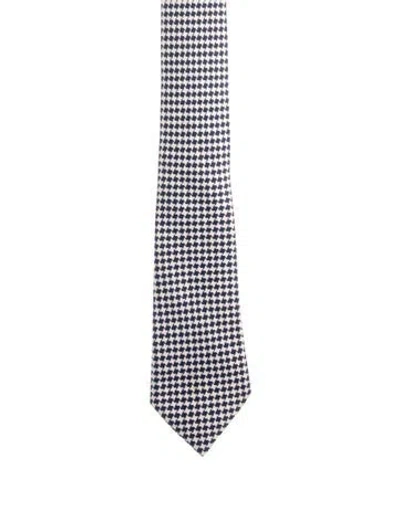Pre-owned Hermes Geometric Dual-toned Neck-tie In Multi