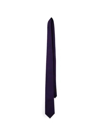 Pre-owned Hermes Geometric-print Tie In Blue