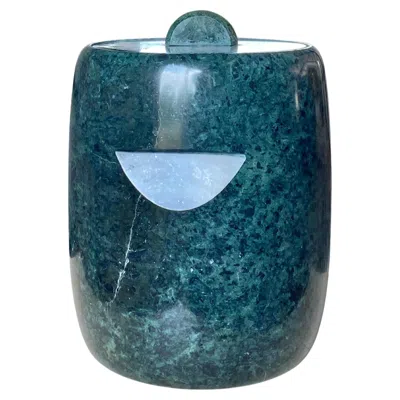 Pre-owned Hermes Georges Briard Green Marble Ice Bucket, Italy, 1970s Modern Design