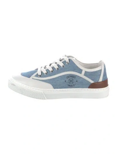 Pre-owned Hermes Get Sneakers In Blue