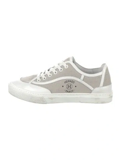Pre-owned Hermes Get Sneakers In Neutral