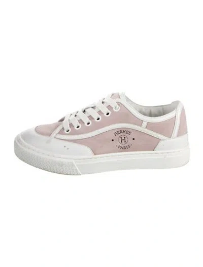 Pre-owned Hermes Get Sneakers In Purple/white