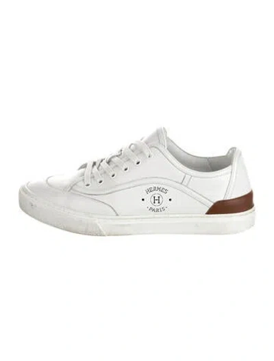Pre-owned Hermes Get Sneakers In White