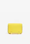 Hermes Geta Shoulder Bag In Jaune Citron And New Lime Chèvre Mysore With Palladium Hardware In Jaune Citron