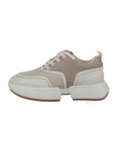 Pre-owned Hermes Giga Sneakers In Neutrals