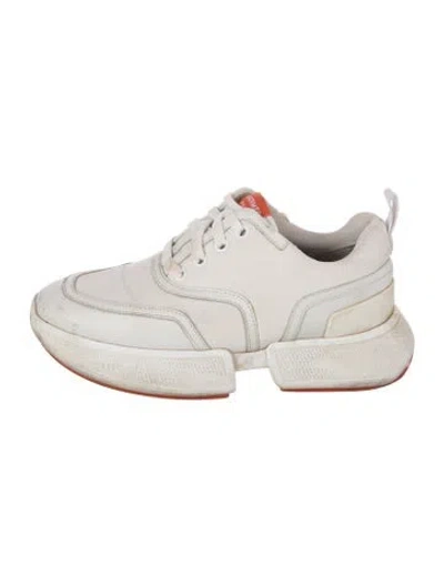 Pre-owned Hermes Giga Sneakers In White