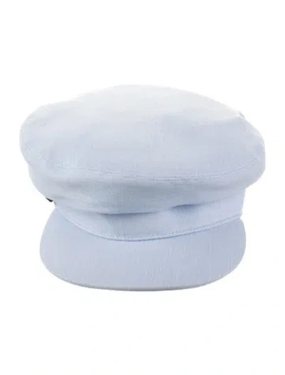 Pre-owned Hermes Giulia Newsboy Cap In Blue