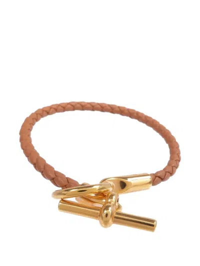 Pre-owned Hermes Glenam H Bracelet In Gold