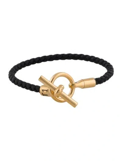 Pre-owned Hermes Glenan Bracelet, 6" In Black