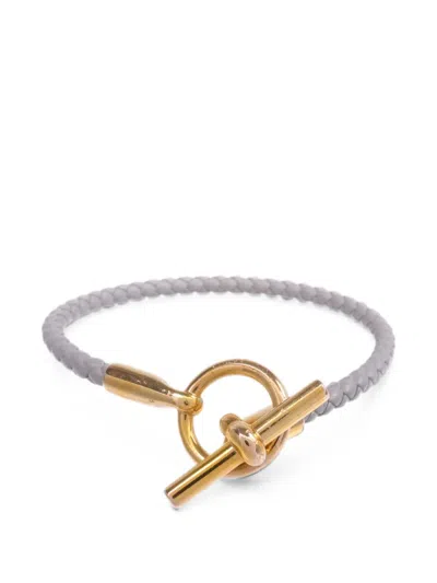 Pre-owned Hermes Glenan Braided Bracelet In Gold