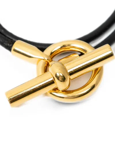 Pre-owned Hermes Glenan Double Tour Bracelet In Gold