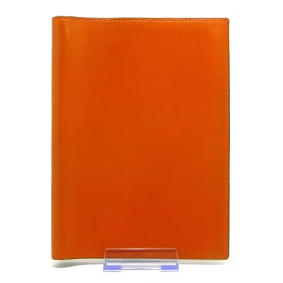 Hermes Hermès Globe Trotter Orange Leather Wallet  ()