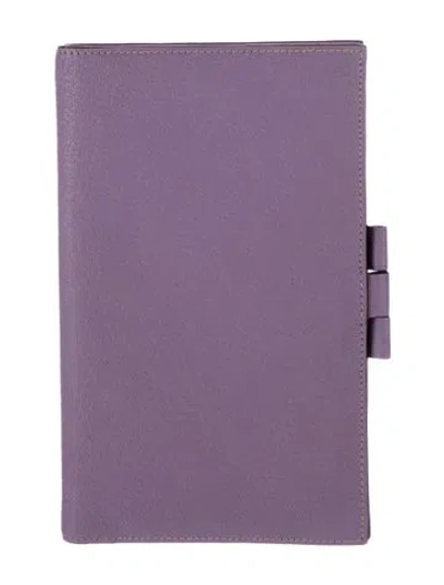 Pre-owned Hermes Globe-trotter Mini Agenda Cover Pm In Pink