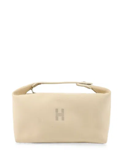 Pre-owned Hermes Gm Bride A Brac Canvas Handbag In Neutrals
