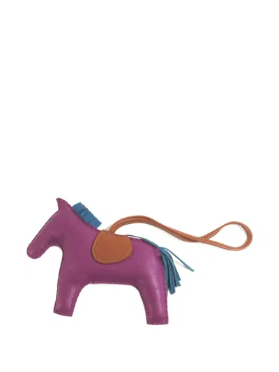 Pre-owned Hermes Gm Rodeo Charm In Purple