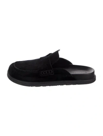 Pre-owned Hermes Go H Logo Loafers In Black