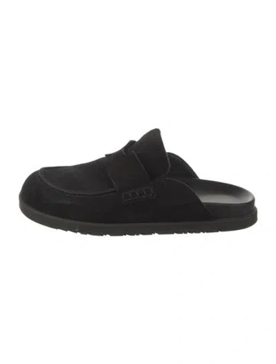 Pre-owned Hermes Go H Logo Mules In Black