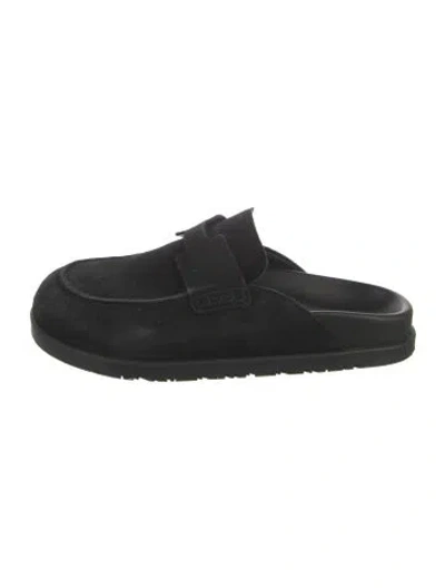 Pre-owned Hermes Go H Logo Mules In Black