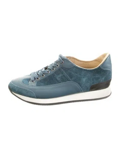 Pre-owned Hermes Goal Sneakers In Blue