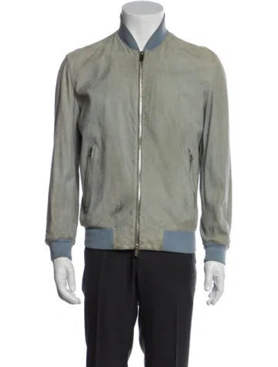 Pre-owned Hermes Goat Leather Bomber Jacket In Multi