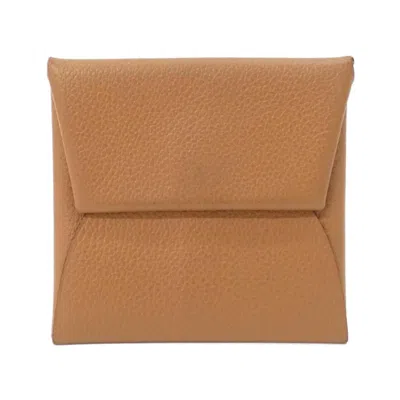 Pre-owned Hermes Gold Beige Coin Purse/coin Case () In Gold, Beige