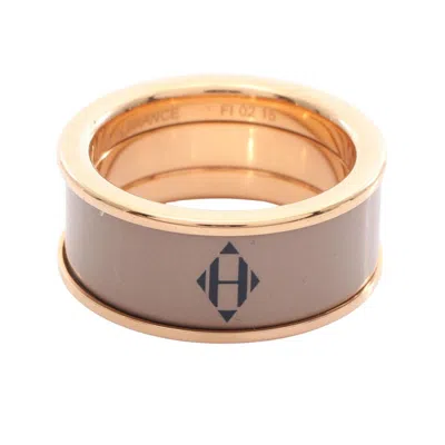 Pre-owned Hermes Gold Beige Gold Plating Band Ring ()