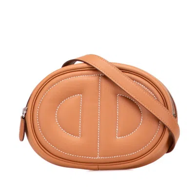 Pre-owned Hermes Gold Brown Leather Fanny Pack Sling Bag ()