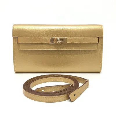 Pre-owned Hermes Gold Chain/shoulder Wallet ()