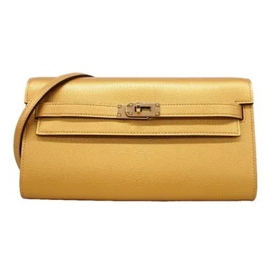 Pre-owned Hermes Gold Chain/shoulder Wallet ()