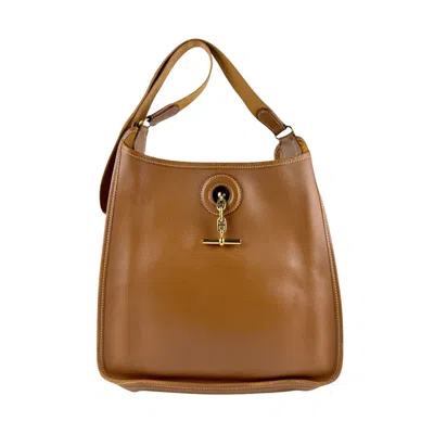 Pre-owned Hermes Gold Courchevel Leather Shoulder Bag ()