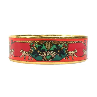 Pre-owned Hermes Gold Enamel Metal Bangle () In Multi