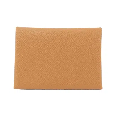 Pre-owned Hermes Gold Epsom Leather Coin Purse/coin Case ()