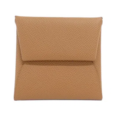 Pre-owned Hermes Gold Epsom Leather Coin Purse/coin Case ()
