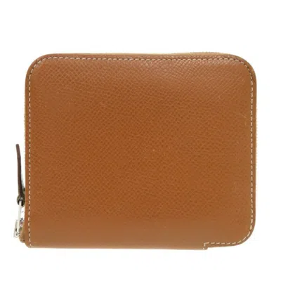 Pre-owned Hermes Gold Epsom Leather Coin Purse/coin Case ()