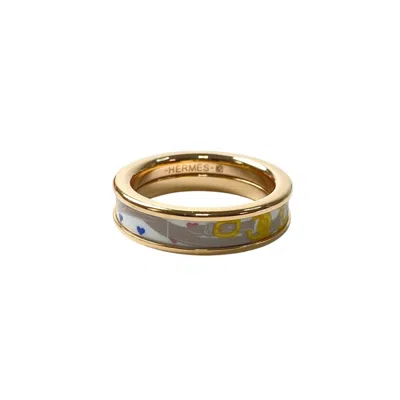Pre-owned Hermes Gold Metal Band Ring ()