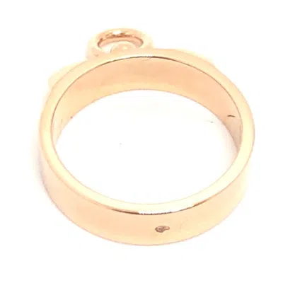 Pre-owned Hermes Gold Pink Gold (18k) Band Ring ()