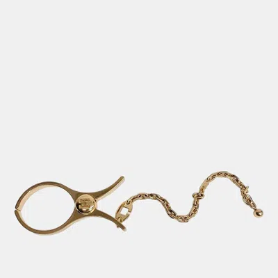 Pre-owned Hermes Gold Plated Gold Tone Glove Loop In Multicolor