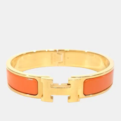 Pre-owned Hermes Gold Plated Metal Click H