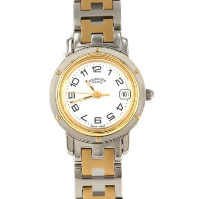 Pre-owned Hermes Gold Plated Stainless Steel Wristwatch () In Multi