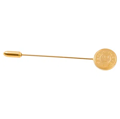 Pre-owned Hermes Gold Plated Tie Pin Link Clou De Selle 91 In Multi