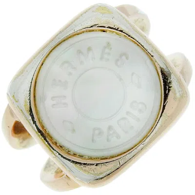 Pre-owned Hermes Gold Plating Shell Band Ring ()