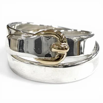 Pre-owned Hermes Gold Silver Silver 925 Band Ring () In Multi