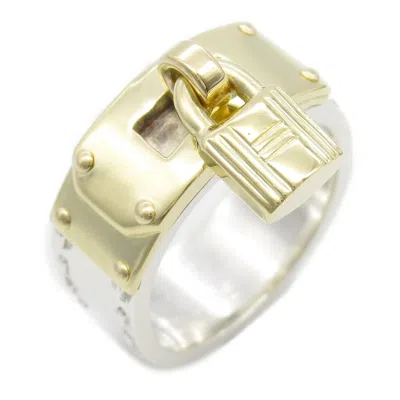 Pre-owned Hermes Gold Silver Silver 925 Yellow Gold (18k) Band Ring ()