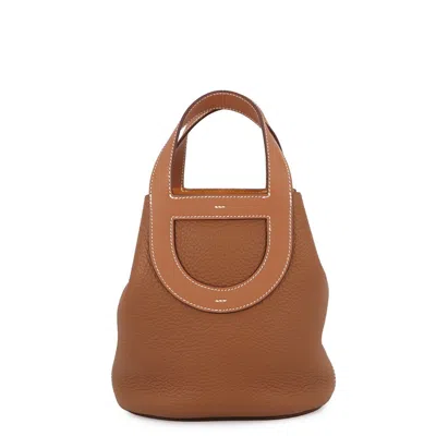 Pre-owned Hermes Gold Taurillon Clemence Leather Tote Bag ()