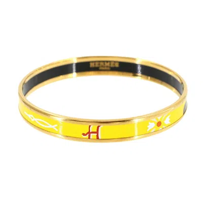 Pre-owned Hermes Gold Yellow Bangle () In Multi