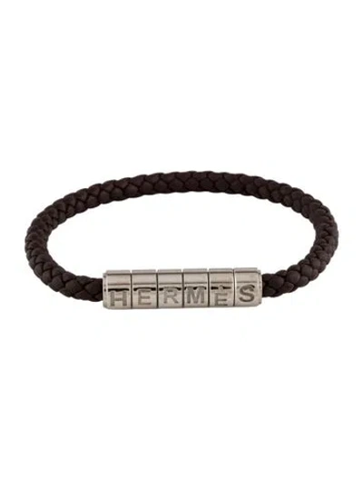 Pre-owned Hermes Goliath Code Wrap Bracelet In Multi