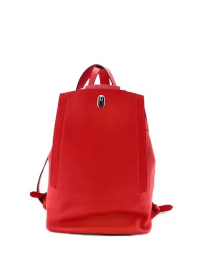 Pre-owned Hermes Gr24 Evercolor Backpack In Red