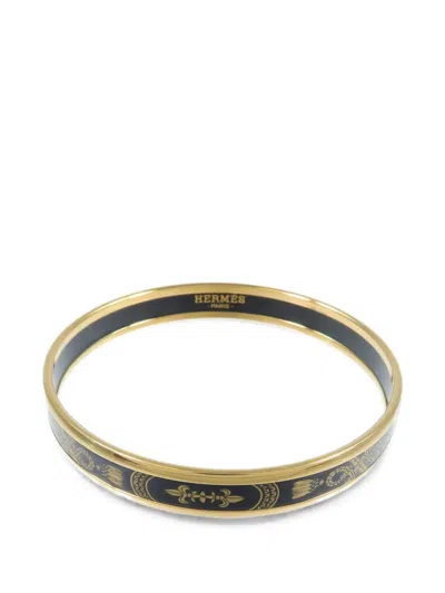 Pre-owned Hermes Grand Apparat Bangle Bracelet In Gold